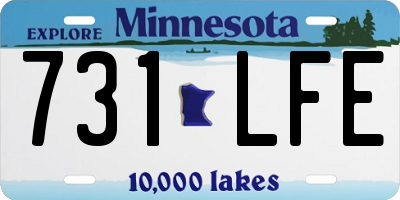 MN license plate 731LFE