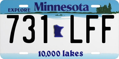 MN license plate 731LFF