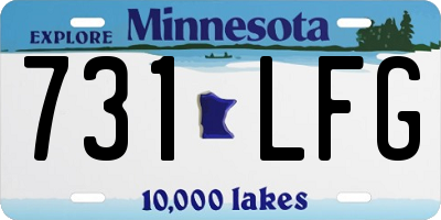 MN license plate 731LFG