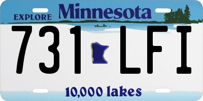 MN license plate 731LFI