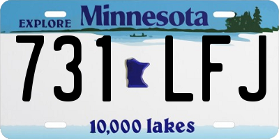 MN license plate 731LFJ