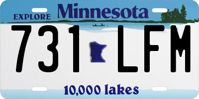 MN license plate 731LFM