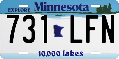 MN license plate 731LFN
