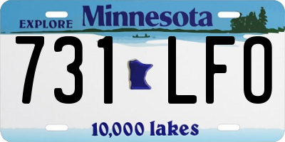 MN license plate 731LFO