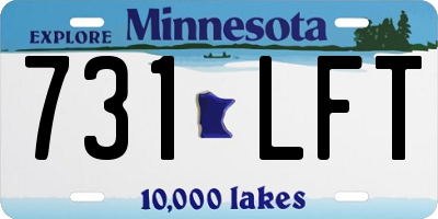 MN license plate 731LFT
