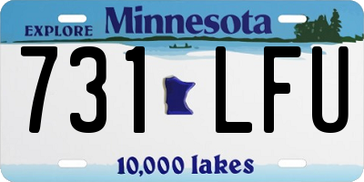 MN license plate 731LFU