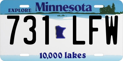 MN license plate 731LFW