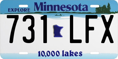 MN license plate 731LFX