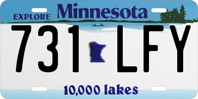 MN license plate 731LFY