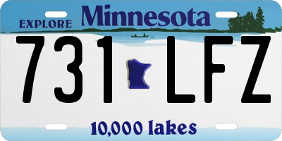 MN license plate 731LFZ