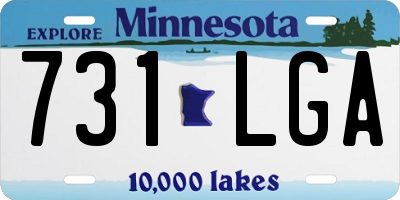 MN license plate 731LGA