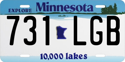 MN license plate 731LGB