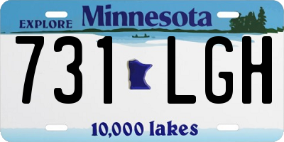 MN license plate 731LGH