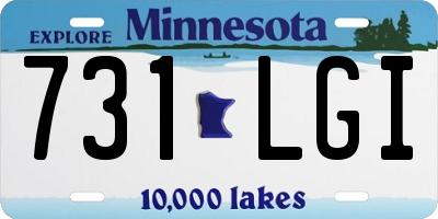 MN license plate 731LGI