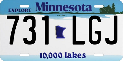 MN license plate 731LGJ