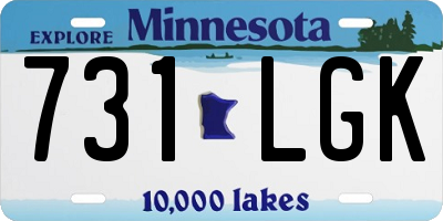 MN license plate 731LGK