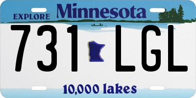 MN license plate 731LGL
