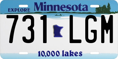 MN license plate 731LGM