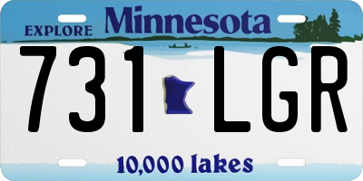 MN license plate 731LGR