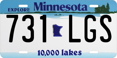 MN license plate 731LGS