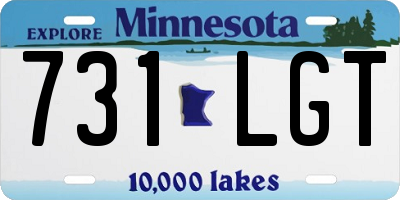 MN license plate 731LGT