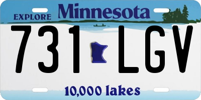 MN license plate 731LGV