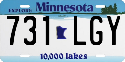MN license plate 731LGY