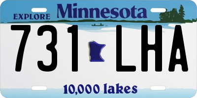 MN license plate 731LHA