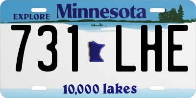 MN license plate 731LHE