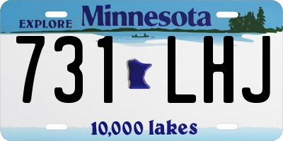 MN license plate 731LHJ