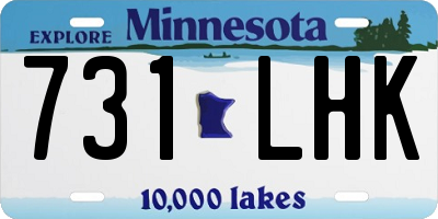 MN license plate 731LHK