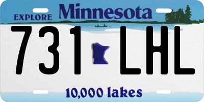 MN license plate 731LHL