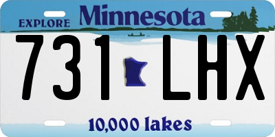 MN license plate 731LHX