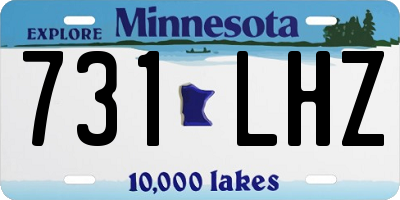 MN license plate 731LHZ
