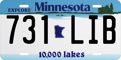 MN license plate 731LIB