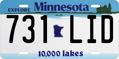 MN license plate 731LID