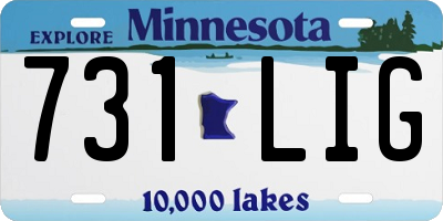 MN license plate 731LIG