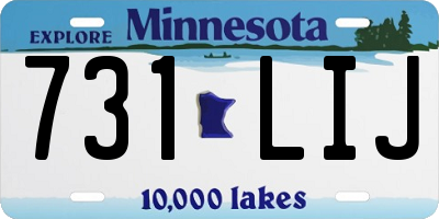 MN license plate 731LIJ