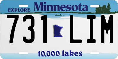 MN license plate 731LIM