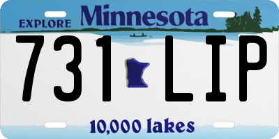 MN license plate 731LIP