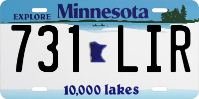 MN license plate 731LIR