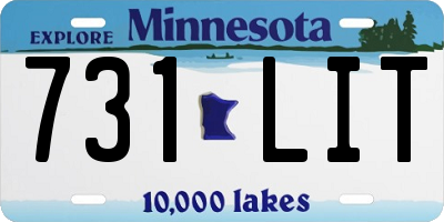 MN license plate 731LIT