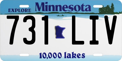 MN license plate 731LIV