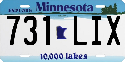 MN license plate 731LIX