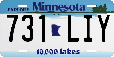 MN license plate 731LIY