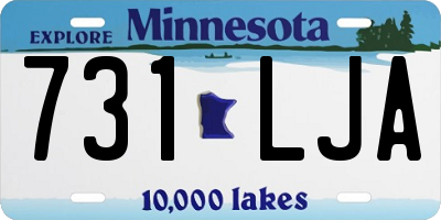 MN license plate 731LJA