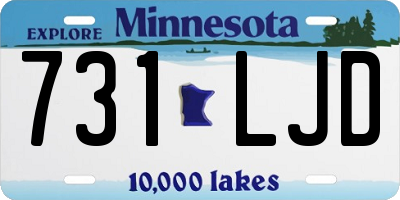 MN license plate 731LJD