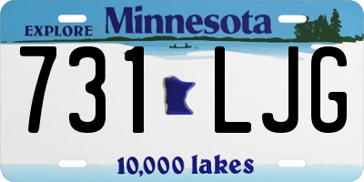MN license plate 731LJG