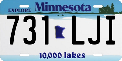 MN license plate 731LJI