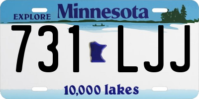 MN license plate 731LJJ